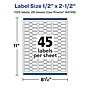 Avery Laser/Inkjet Decorative Edge Waterproof Multipurpose Labels, 2.5"  x 0.5", White, 1125/Pack (94749)~#|#~1043F47F-B272-404E-868064DD71627857_sc7