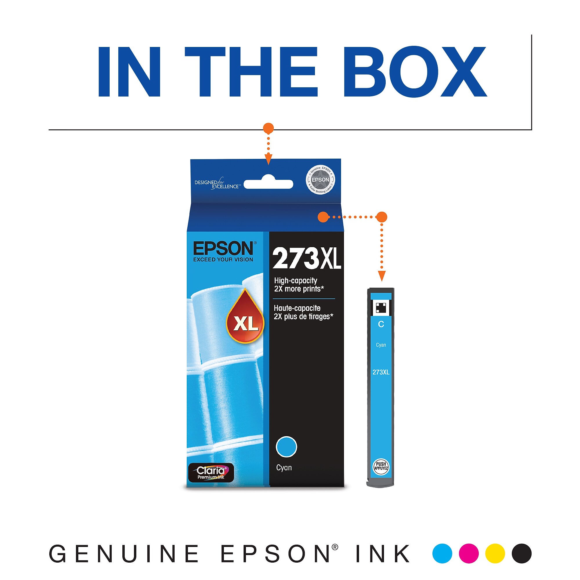Epson T273XL Cyan High Yield  Ink Cartridge(T273XL220-S) Sansujyuku sansujyuku.com
