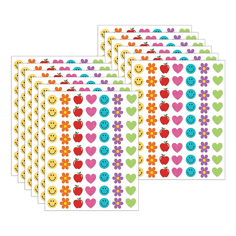 Teacher Created Resources Cool for School Mini Stickers, Multicolored, 378/Pack, 12/Packs/Bundle (TCR9325-12) image 1