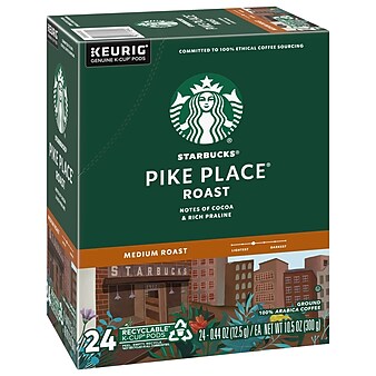 Starbucks Pike Place Coffee, Keurig® K-Cup®, Medium Roast, 24/Box (9572)
