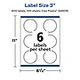 Avery Laser/Inkjet Multipurpose StarburstLabels, 3" Dia, Glossy Clear, 600/Box (94609)~#|#~10557490-FA64-4E07-AA7F5CFD923987CB_sc7
