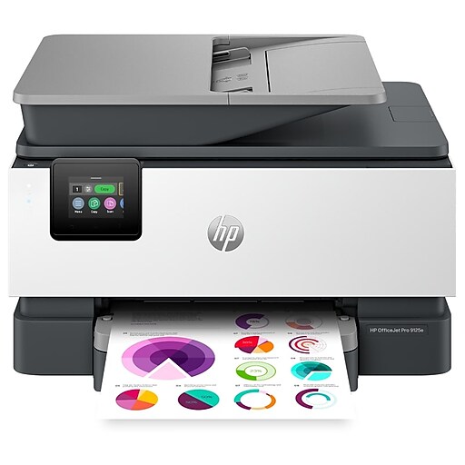 HP OfficeJet Pro 9125e Wireless Color All-In-One Printer, Scan, Copy, Fax, 3 Months Free Instant Ink, AI Enabled (403X0A)