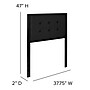 Flash Furniture Bristol Twin Polyester Upholstered Tufted Headboard, 37.75"W x 2"D x 47"H, Black (HGHB1725TBK)~#|#~105B85EB-5CBE-4DBA-87AFE38291EB11C1_sc7
