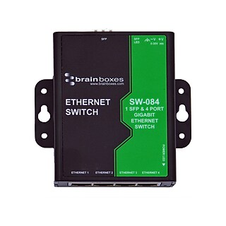 Brainboxes SW-008 8-Port Fast Ethernet Wall Mountable Switch