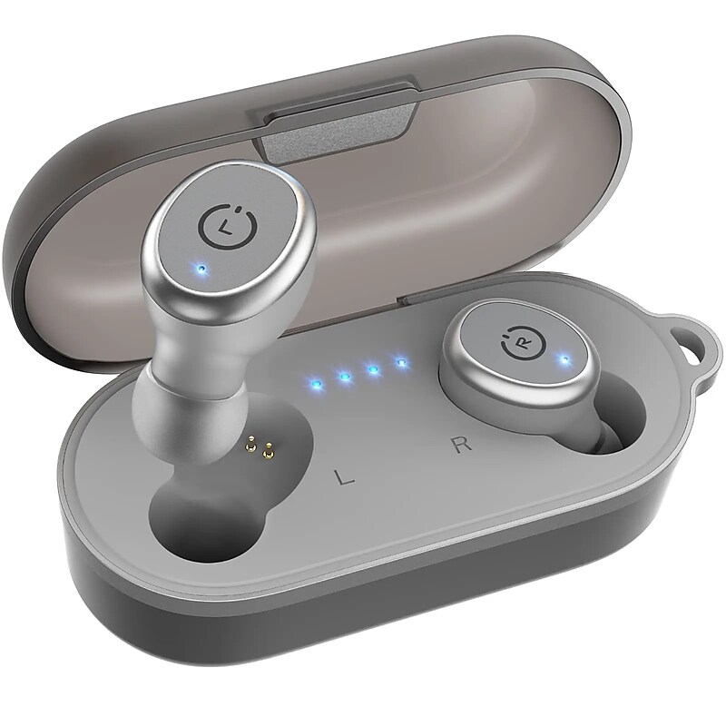 TOZO T10S Wireless Earbuds, Bluetooth, Gray (TOZOT10SGRY) image 1