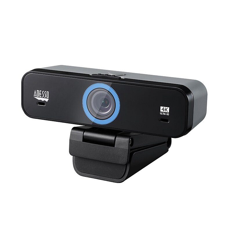 Adesso CyberTrack K4 4K Ultra HD Webcam, 8 Megapixels, Black image 1