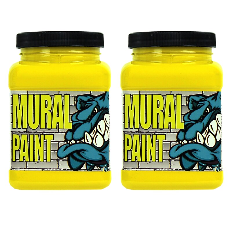 Chroma Acrylic Mural Paint, Scorched (Yellow), 16 oz., 2/Bundle (CRM2456-2) image 1