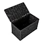 Household Essentials Small Handwoven Paper Rope Wicker Basket with Lid, Black (HE1193)~#|#~107C8449-B64F-4EFD-8FCD6034E612E554_sc7