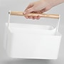 mDesign 2-Compartment Plastic Desk Organizer, White/Natural (25718RW)~#|#~107D21D0-F348-42BA-AD63444FEB26210E_sc7