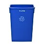 Alpine Industries Polypropylene Recycling Bin with Dolly, 23 Gallon, Blue (ALP477-BLU2-PKD)~#|#~1081519B-071F-433A-8CA7C05C2D6B2D92_sc7