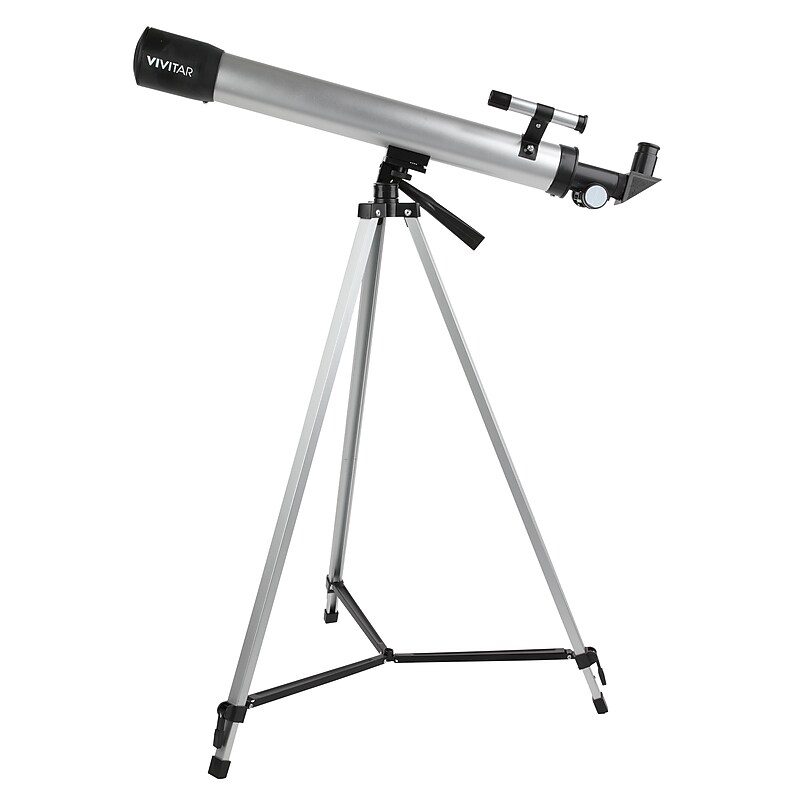 Vivitar 60x/120x Refractor Telescope with Tripod, Silver (VIVTEL50600) image 1
