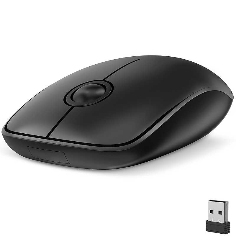Delton S15 Wireless Ambidextrous Optical Mouse, Black (DMS15-WB) image 1