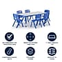 Flash Furniture Emmy Rectangular Activity Table Set, 23.625" x 47.25", Height Adjustable, Blue (YU06036RECTBLBL)~#|#~10893F0F-FF8E-4DDE-991D49EDDDD4A4E3_sc7