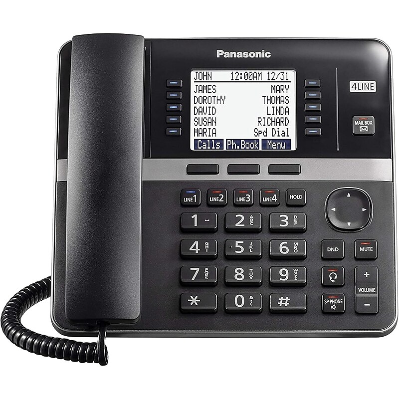 Panasonic KX-TGWA40 Corded Speakerphone Office Phone Extension Accessory, Black (KX-TGWA40B) image 1