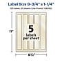 Avery Pearlized Ivory Rectangle Multipurpose Labels, 9.75" x 1.25", Ivory, 125/Pack (94262)~#|#~108E6A62-45BC-4FF5-B884C41D5B3B692F_sc7
