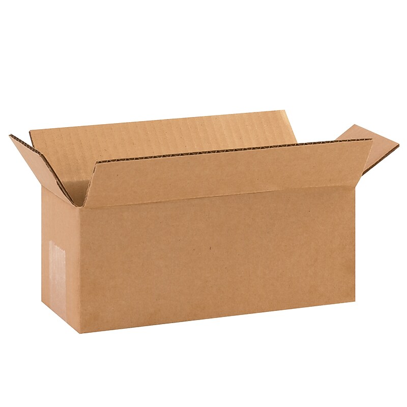 10" x 4" x 4'' Shipping Boxes, 32 ECT, Brown, 25 /Bundle (1044) image 1
