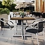 Flash Furniture TopGuard Square Wood Restaurant Dining Table and Base, 36" x 36", Natural/Silver Base (STSQ36NATT3030S)~#|#~10904013-051C-445A-9EFBE80066538D47_sc7
