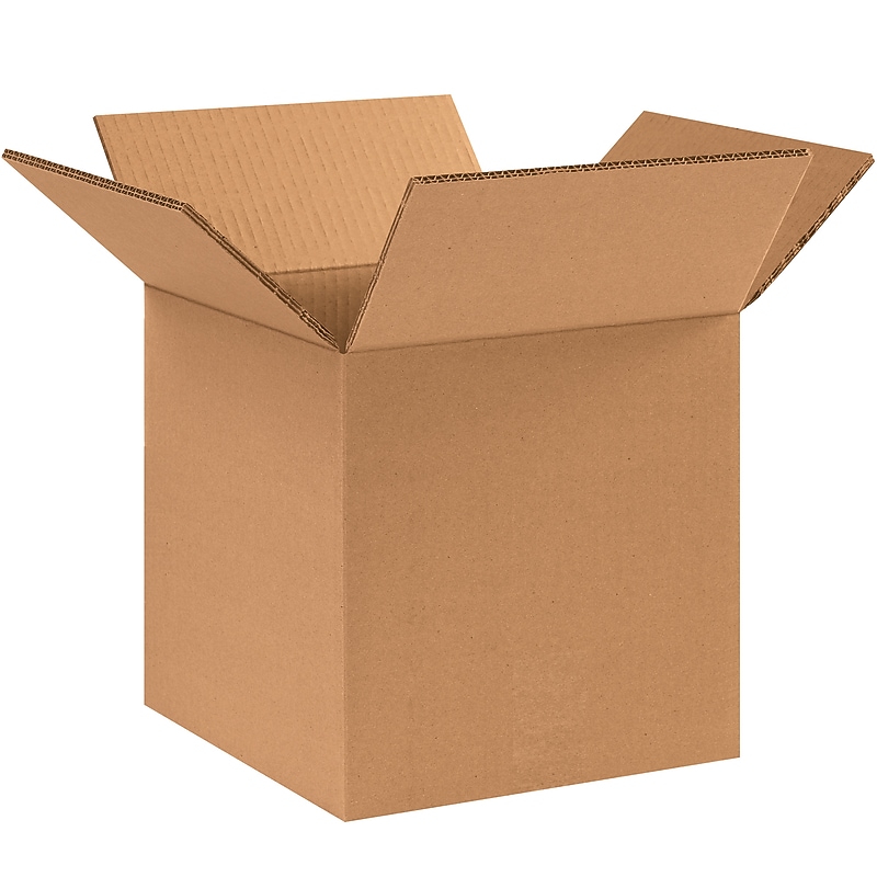 10" x 10" x 10" Heavy Duty Shipping Boxes, 15/Pack (HD101010DW) image 1