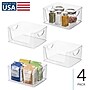 iDESIGN Small Stackable Plastic Storage Bin, Clear, 4/Pack (28102M4)~#|#~10938268-73ED-4477-BD9BC75DB94E438E_sc7