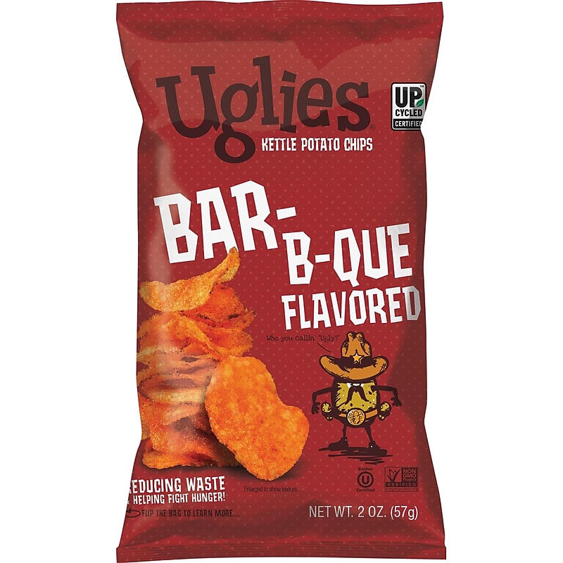 Uglies Gluten-Free Barbecue Kettle Potato Chips, 2 oz., 24 Bags/Carton (26103) image 1