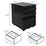 Mount-It! 3-Drawer Mobile File Cabinet, Letter & Legal Size, Lockable, 23.72"H x 14.7"W x 18.11"D, Black (MI-941B)~#|#~109D18D4-93C3-4A17-9DD84F635A98BBCD_sc7