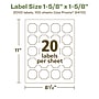 Avery EcoFriendly Laser/Inkjet Decorative Edge Multipurpose Labels, 1-5/8" x 1-5/8", White, 2000/Box (94110)~#|#~10A1DA53-6C7F-4AC8-BBB59F7EA3E856FE_sc7