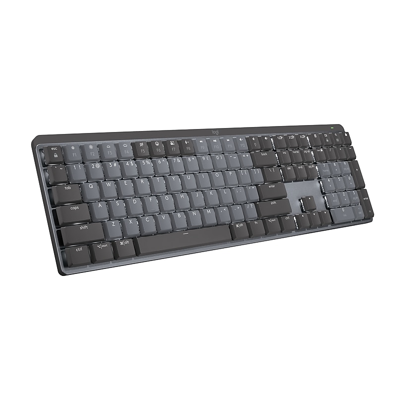 Logitech MX Mechanical Tactile Quiet Wireless Ergonomic Keyboard, Graphite (920-010547) image 1