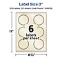 Avery Pearlized Ivory Burst Multipurpose Labels, 3", Ivory, 300/Box (94609)~#|#~10A6E130-D1A6-4819-86CB08E337CFA817_sc7