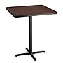 NPS CT Series 36" Square 30" Height Cafe Table, X Base, Black Frame/Mahogany Top (CT33636XDPBTMMY)~#|#~10A8C32F-1B6A-4648-938E31EB2D5787AC_sc7