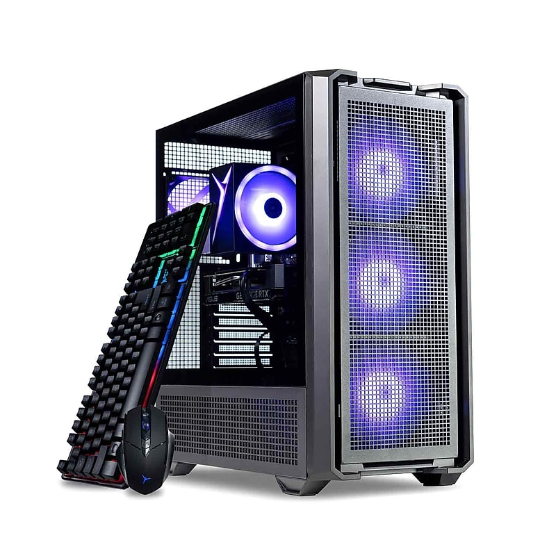 Skytech Edge Gaming Desktop, AMD Ryzen 7 5700, 32GB RAM, 1TB SSD, NVIDIA GeForce RTX 4060 Graphics, Black image 1