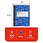 STAPLES Composition Notebook, 9.75” x 7.5”, Wide Ruled, 100 Sheets, Blue, 24‑Pack~#|#~10ACB37E-FB86-42B1-B25B186CB64C6A84_sc7