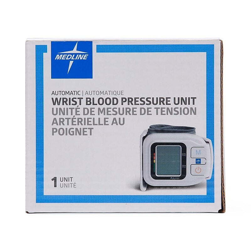 Medline Plus Digital Wrist Blood Pressure Monitor, 1/Box, White  (MDS3003) image 1