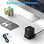 Uncaged Ergonomics Cube 5-Outlet 4-USB Port Surge Protector, 10', Black (PC-b-c)~#|#~10B2E31B-19B3-4D60-AB87CDA73C544BE0_sc7