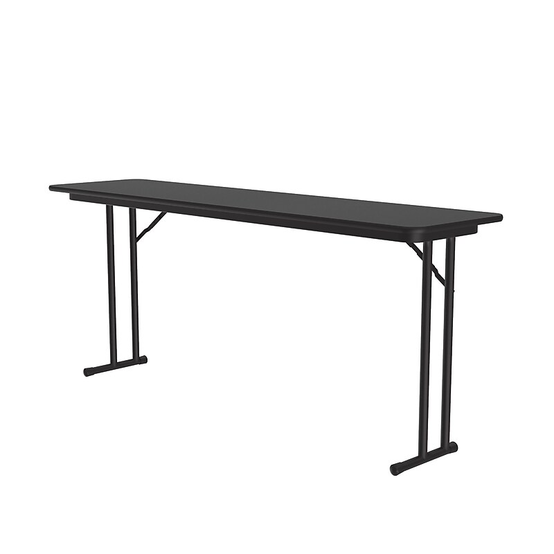 Correll 96"W x 24"D Training Room Table, Laminate, Black Granite (ST2496TF-07) image 1