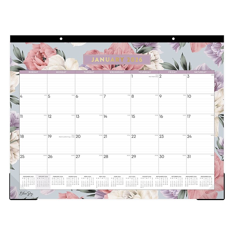 2026 Blue Sky Tula 22" x 17" Monthly Desk Calendar (144086-26) image 1
