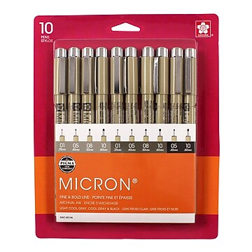 Sakura Ink Micron Brush Pens, Assorted Colors, 73/Pack (SAK50060