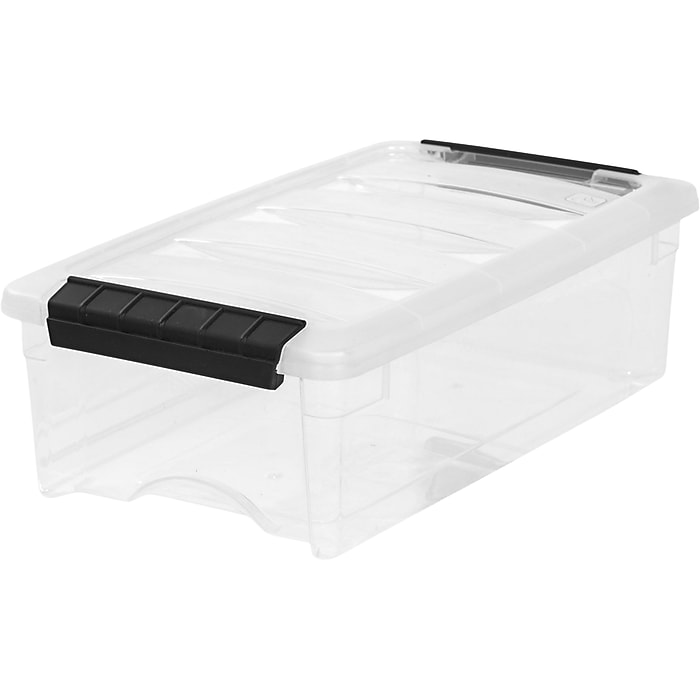 Iris Stack & Pull 5.7 Qt. Latch Lid Storage Box, Clear (100275
