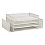 Mind Reader Metal Desktop Organizer Letter Tray, 16.75"L x 9.15"W x 6"H, White (4TSIDE2-WHT)~#|#~10CCA1D2-7506-487E-AD620D66DA2461DA_sc7