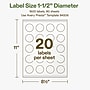 Avery Hemp Round Laser/Inkjet Multipurpose Labels, 1-1/2" Dia, Off-White (1600/Box)~#|#~10CD3981-6825-46F9-B2B59DFE870D30EC_sc7