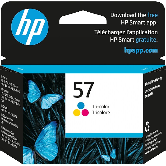 HP 57 Tri-Color Standard Yield Ink Cartridge, Prints Up to 500