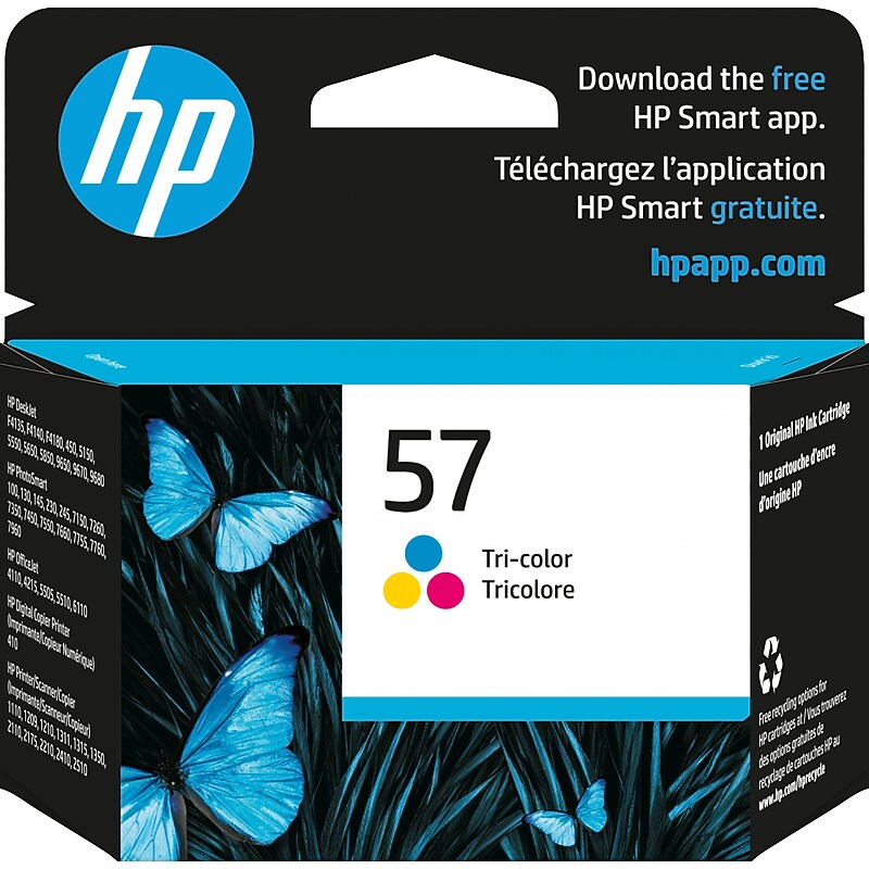 HP 57 Tri-Color Standard Yield Ink Cartridge, Prints Up to 500 Pages (C6657AN#104) image 1