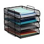 Mind Reader 4-Tier Stackable Paper Desk Tray, Metal Mesh, Black, 4/Pack (BSTACK4-BLK)~#|#~10D5F830-8177-4911-B8C0FC6A6A706C8F_sc7