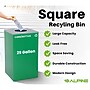 Alpine Industries Steel Recycling and Trash Can with Square and Circle Lid, 29 Gallon, Multicolor, 3/Pack (ALP4450-BLK-KIT35)~#|#~10D79809-481F-40FD-9775E8BD4F30FED9_sc7