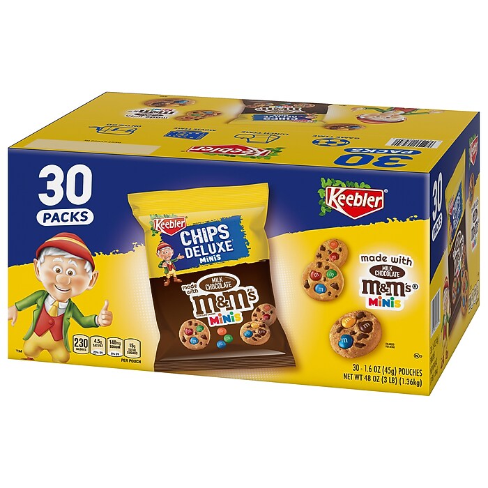 Keebler M&M's Chip Deluxe Mini Chocolate Cookies, 1.6 oz