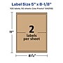 Avery Laser/Inkjet Rectangle Multipurpose Labels, 5" x 8-1/8", Kraft Brown, 100 Labels/Box ( 94259)~#|#~10E085D2-34AD-4486-9A3BF9CC6D9C3BD8_sc7