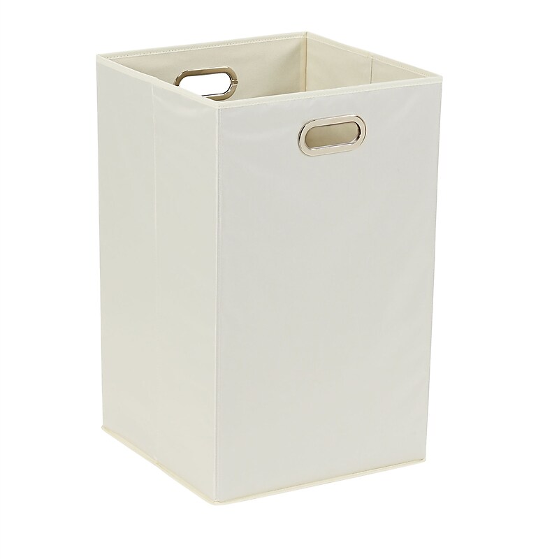 Household Essentials 23-Gallon Hamper, Polyester, Cream (5642-1) image 1