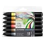 Winsor & Newton Promarker Dual-Tip Watercolor Alcohol Based Marker, Landscape Tones, 12/Pack (WNX0290167)~#|#~10E36EF1-BE26-4D2E-BF5973E37A9DC438_sc7