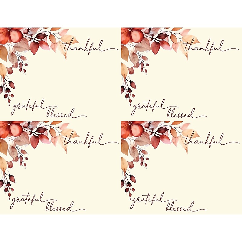 Great Papers! Thankful Grateful Blessed Postcards, 40/Pack (2025040) image 1