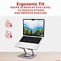 Staples TECH 10" x 8.7" Steel Adjustable Laptop Stand, Silver (ST62820-CC)~#|#~10E8C50D-14D3-4B54-9F0E7390EE16F424_sc7