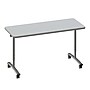 Correll 60"W x 24"D Adjustable Foldable Rectangular Training Room Table, Laminate, With Wheels, Gray Granite~#|#~10ECCCA9-595B-4289-BA67A98DD3EFBA69_sc7